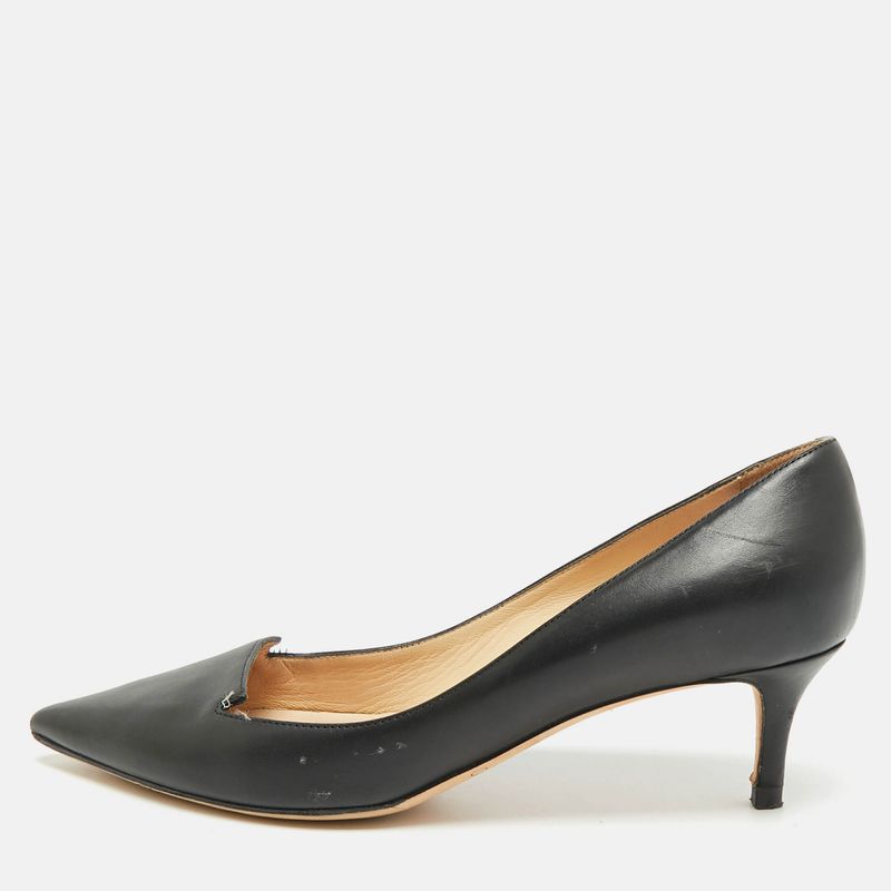Jimmy Choo Avril Size 35.5 Black Leather Pumps